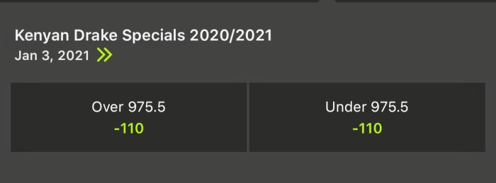 Odds courtesy of DraftKings Sportsbook